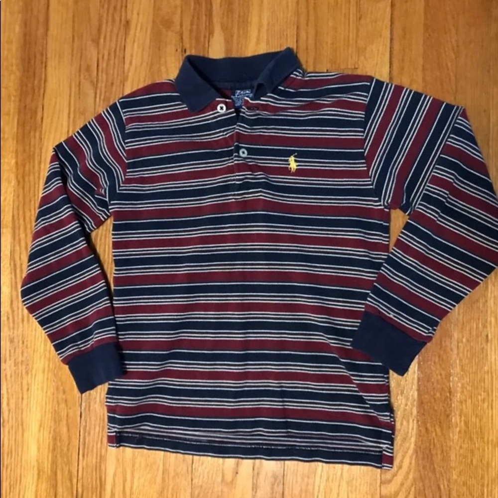Boys Vintage Size 7 Striped Ralph Lauren Polo